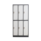 Modern Design Gym Compartment 6 Door Metal Lockers RAL Color
