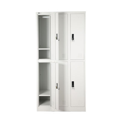 Fireproof Employee Lockers 6 Door Metal Filing Cabinets