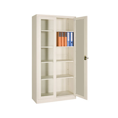 Office Furniture Metal Storage Glass Door File Cabinet Fireproof H1850mm