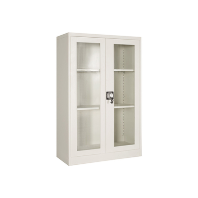KD Structure Office Furniture Glass Door Filing Cabinet With Adjustable Shelf