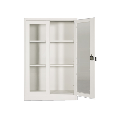 KD Structure Office Furniture Glass Door Filing Cabinet With Adjustable Shelf
