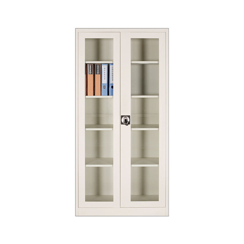 Office Furniture Metal Storage Glass Door File Cabinet Fireproof H1850mm